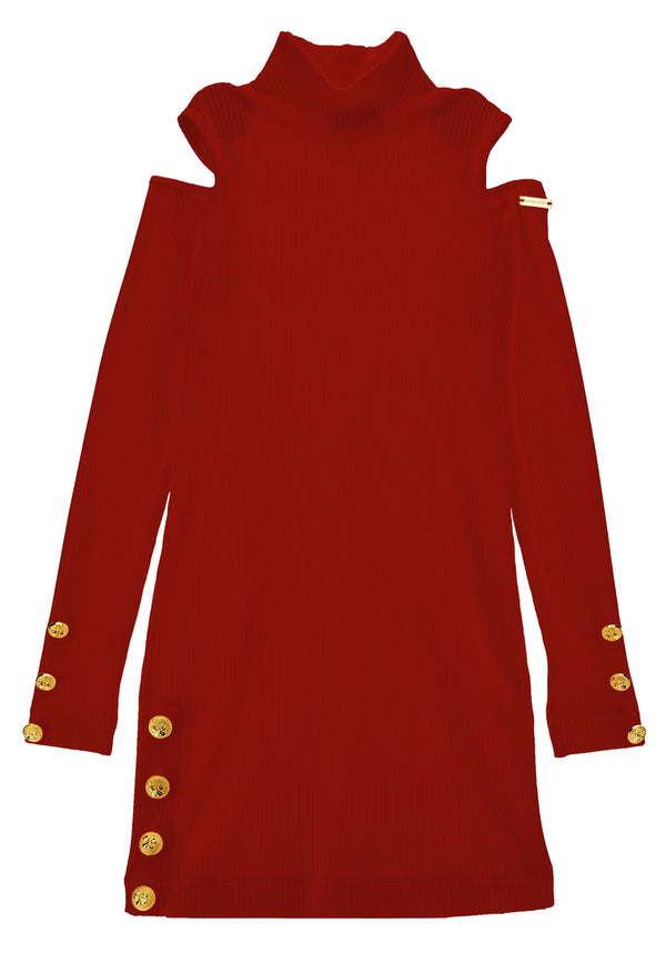 ViaMonte Shop | Monnalisa vestito rosso bambina in viscosa
