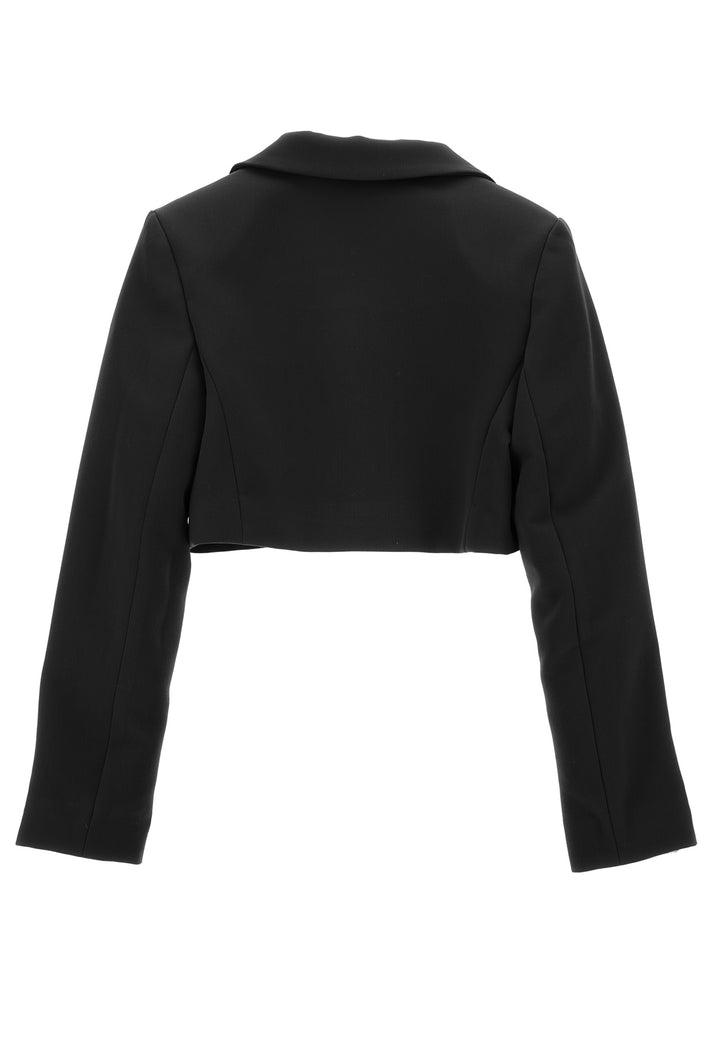 ViaMonte Shop | Monnalisa giacca nera bambina in misto viscosa
