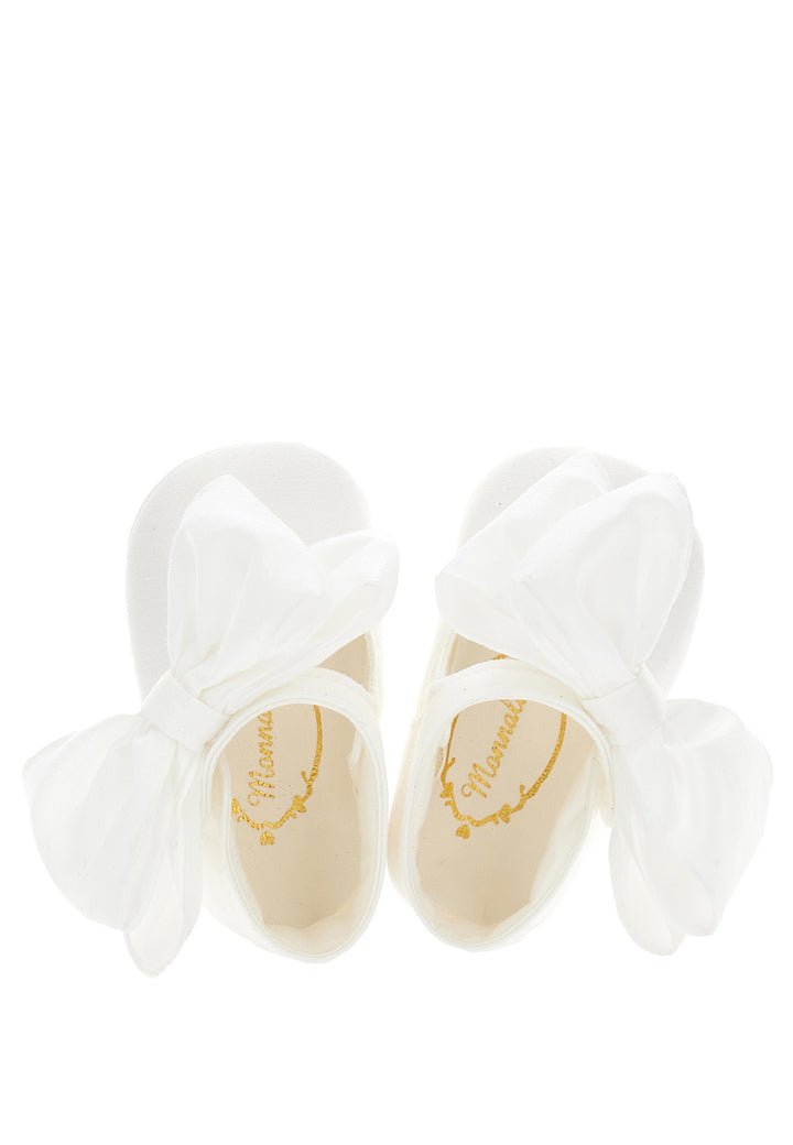 ViaMonte Shop | Monnalisa scarpe bianche neonata in cotone