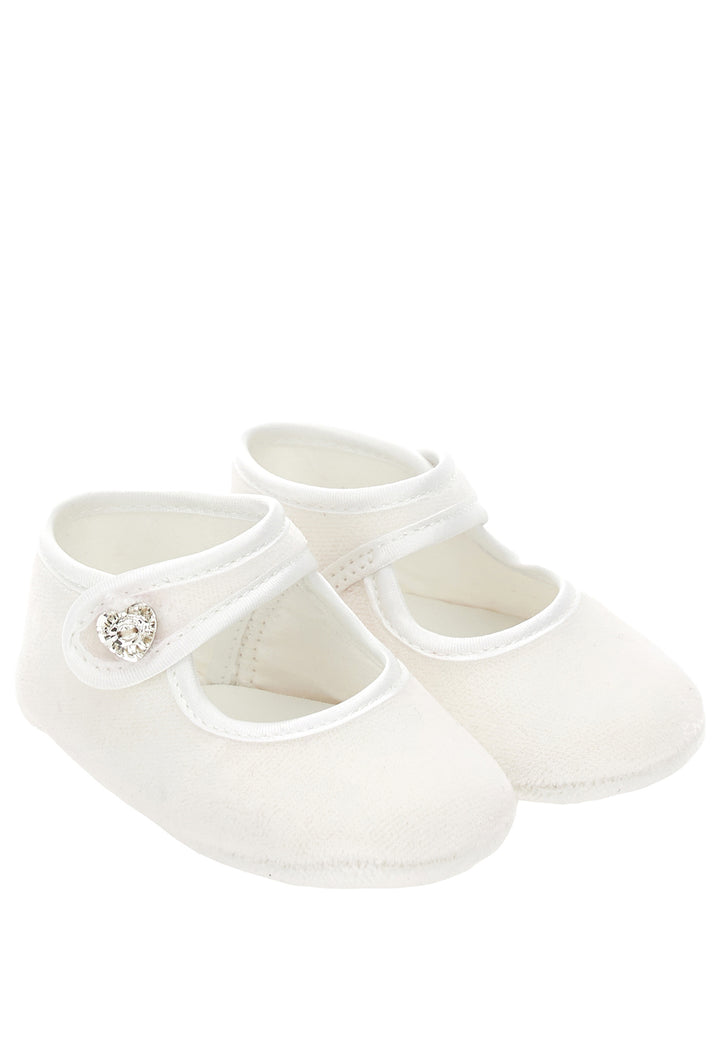 ViaMonte Shop | Monnalisa scarpa bianca neonata in velluto