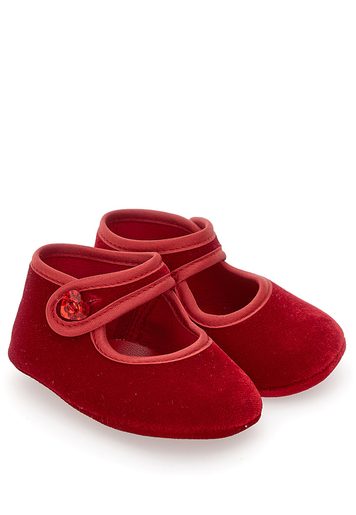 ViaMonte Shop | Monnalisa scarpa rossa rubino neonata in velluto