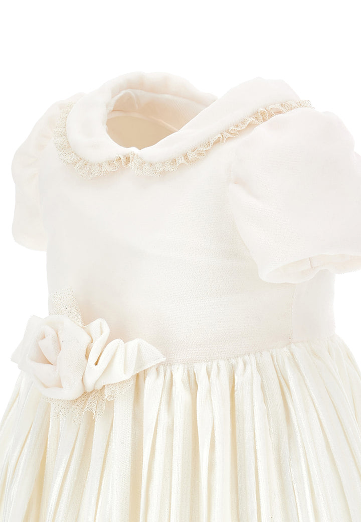 ViaMonte Shop | Monnalisa vestito bianco neonata in velluto