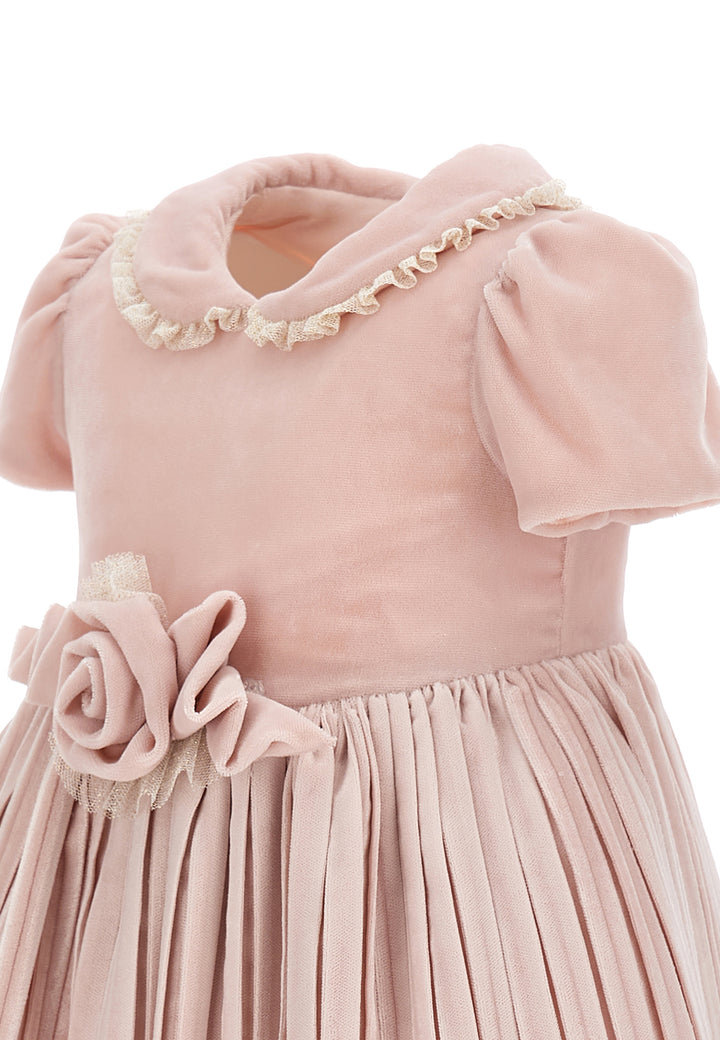 ViaMonte Shop | Monnalisa vestito rosa neonata in velluto