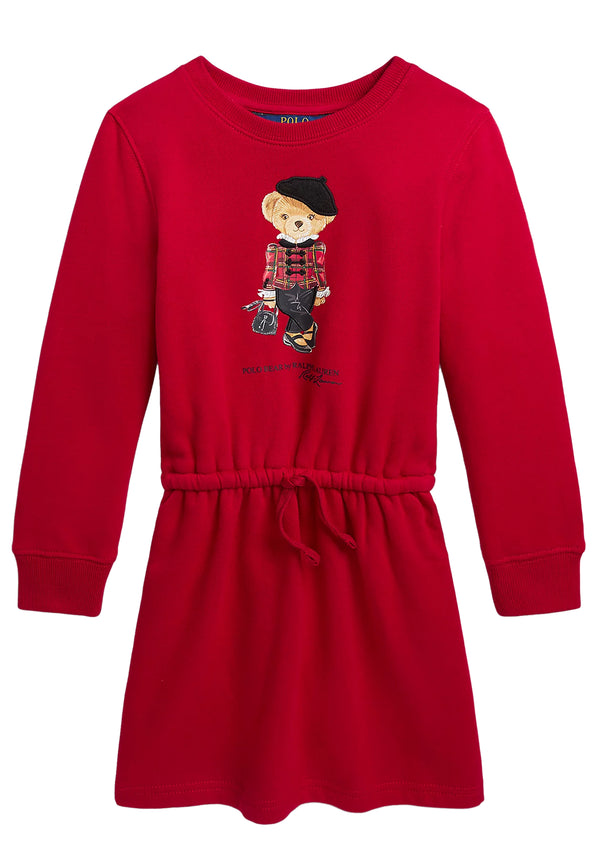 ViaMonte Shop | Ralph Lauren vestito rosso bambina in cotone