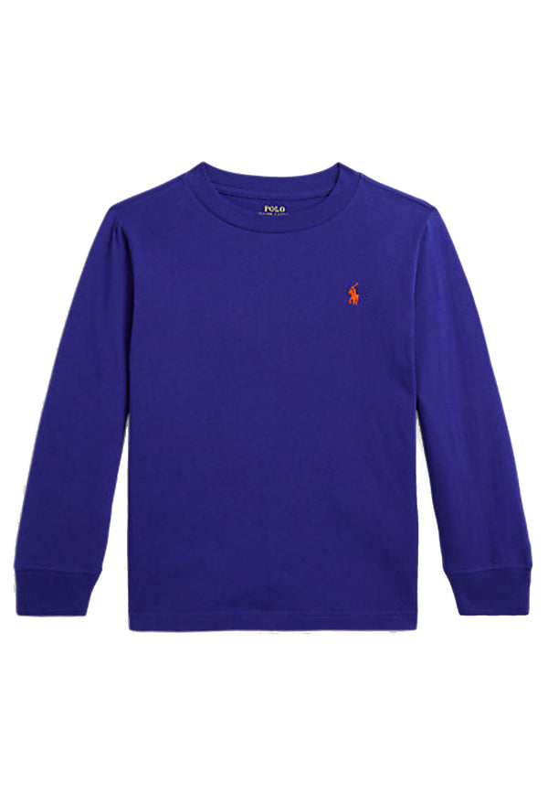 ViaMonte Shop | Ralph Lauren Kids t-shirt bluette bambino in cotone
