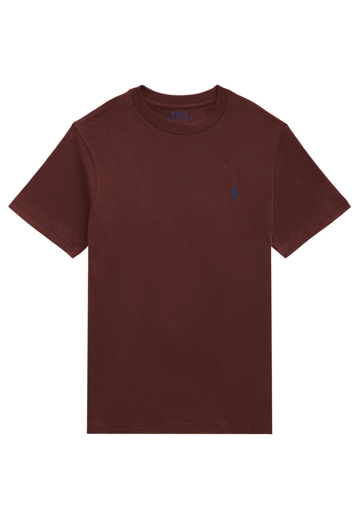 ViaMonte Shop | Ralph Lauren t-shirt bordeaux bambino in cotone