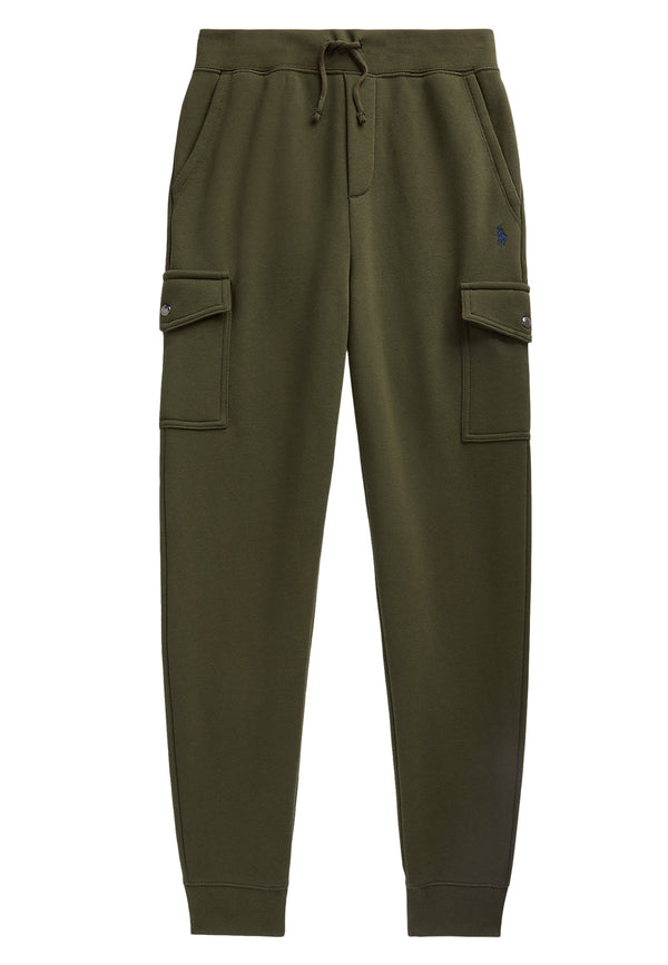ViaMonte Shop | Ralph Lauren pantalone sportivo verde bambino in felpa