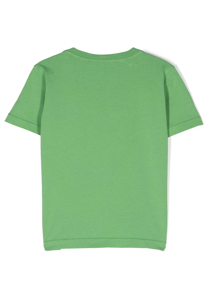 Stone Island t-shirt verde bambino in cotone
