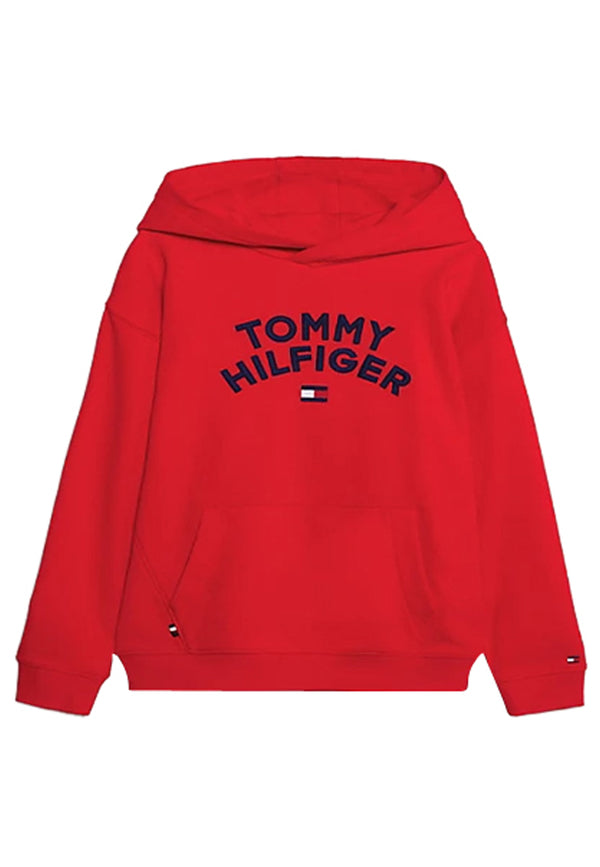 ViaMonte Shop | Tommy Hilfiger felpa rossa bambino in cotone