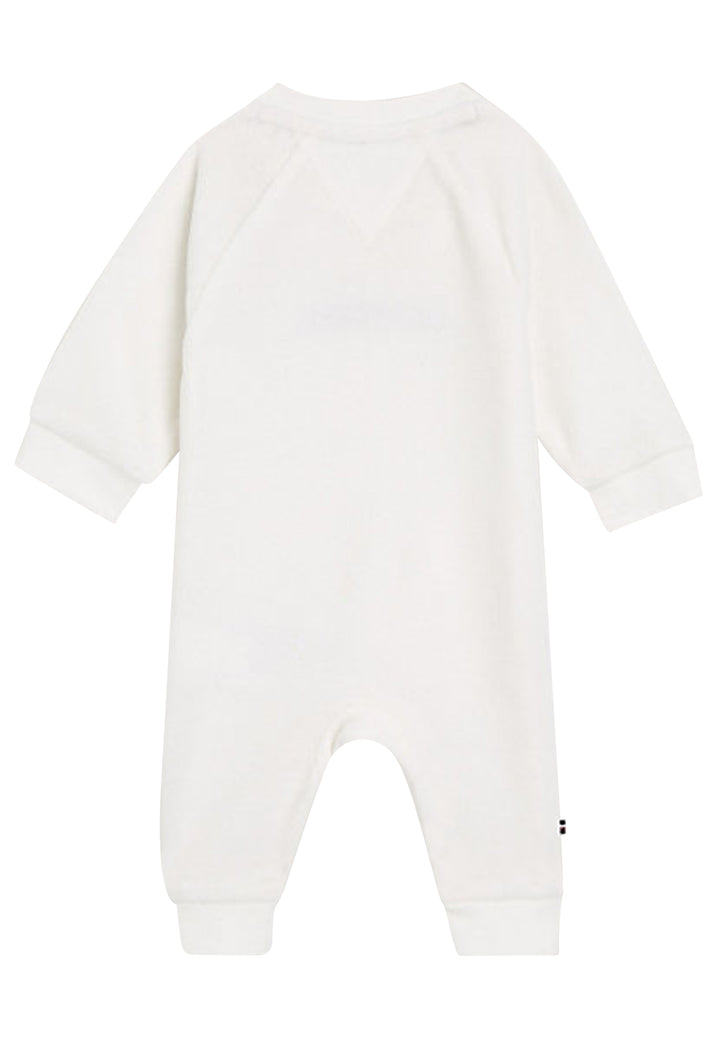 ViaMonte Shop | Tommy Hilfiger tutina bianca neonato in ciniglia