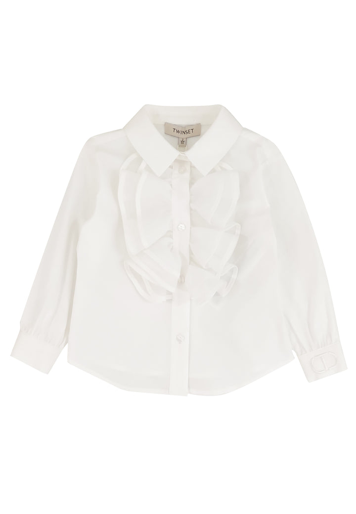 ViaMonte Shop | Twinset camicia bianca bambina in cotone