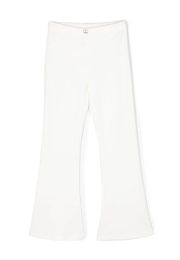 ViaMonte Shop | Twinset pantalone bianco bambina in viscosa