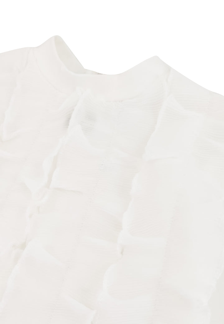 ViaMonte Shop | Twinset vestito bianco bambina in misto viscosa