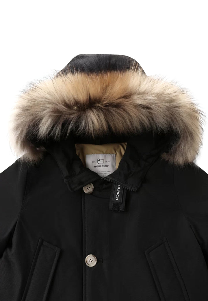 ViaMonte Shop | Woolrich kids giubbino Arctic Detachable Fur Parka nero bambino in tessuto Ramar