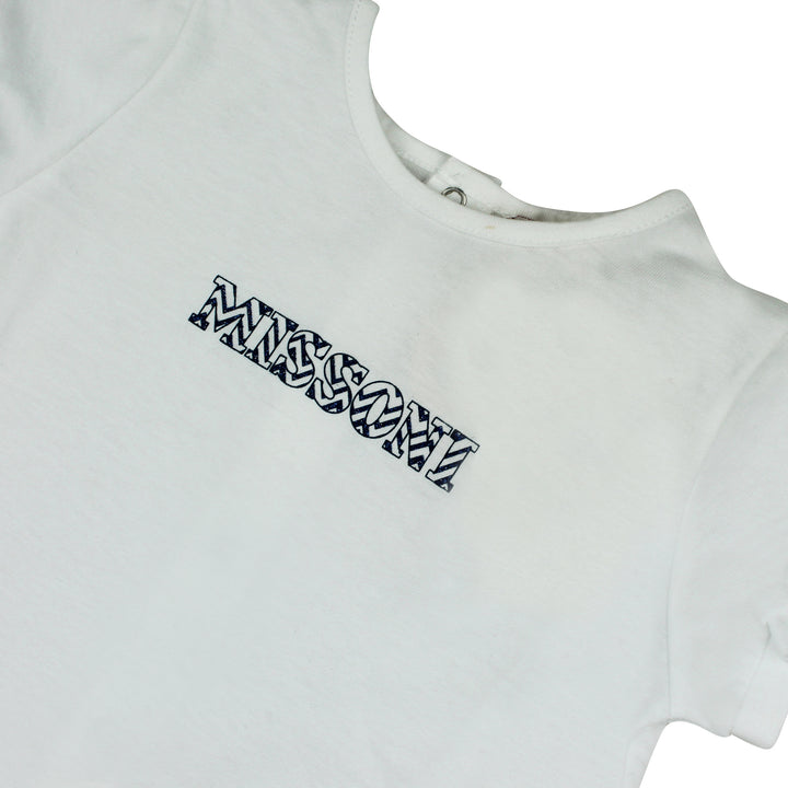 ViaMonte Shop | Tutina Neonato bianca con dettaglio logo