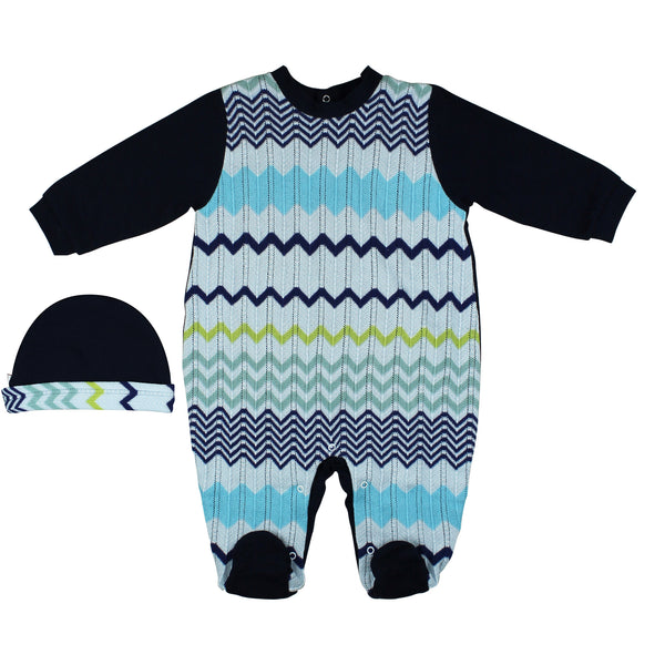 ViaMonte Shop | Set baby boy in jersey di cotone multicolor