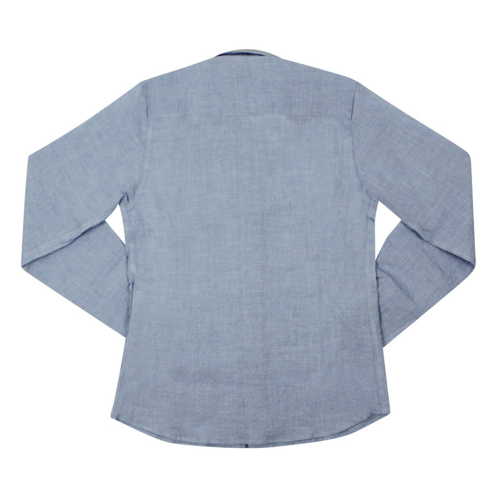 ViaMonte Shop | Camicia slim bambino in cotone azzurro