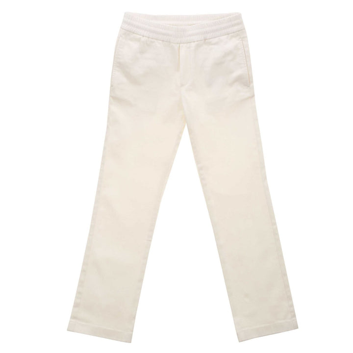 ViaMonte Shop | Pantalone bambino in twill di cotone stretch panna