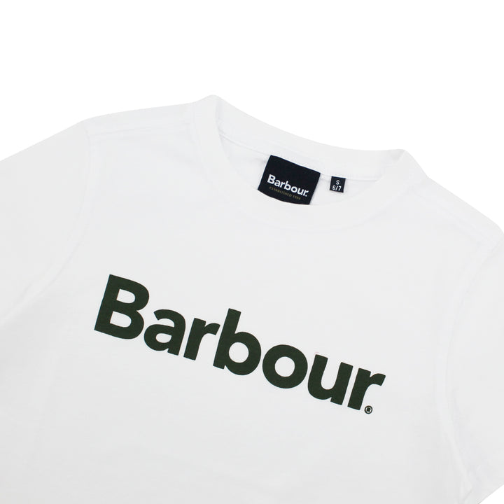 ViaMonte Shop | Barbour bambino t-shirt white in jersey di cotone