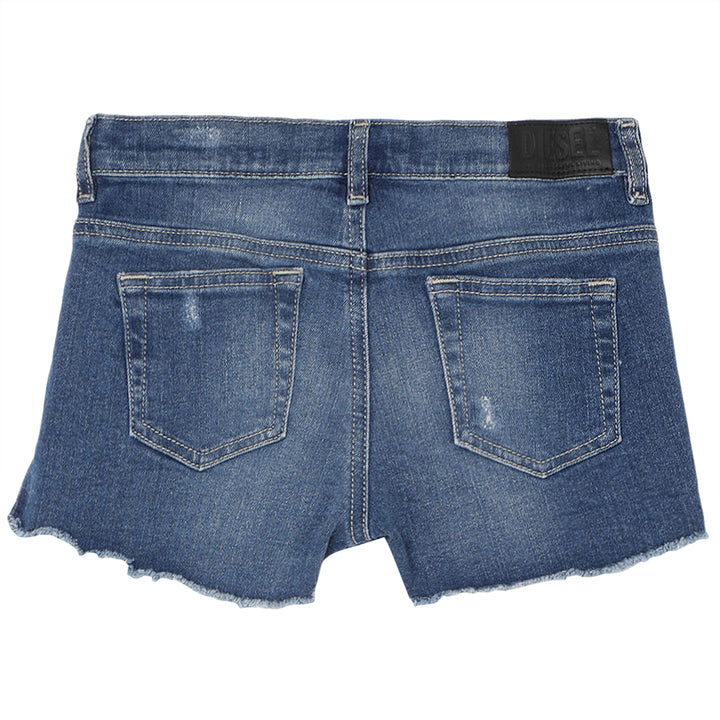 ViaMonte Shop | Diesel Kid shorts bambina blu in denim stretch