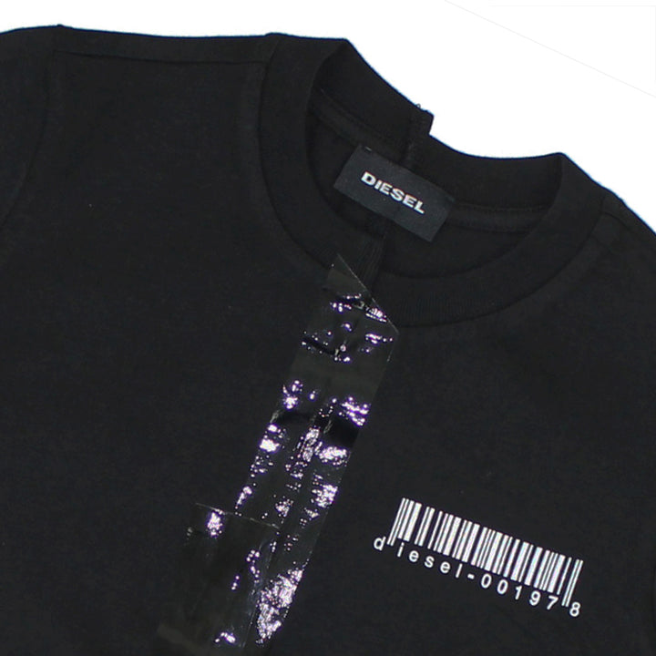 ViaMonte Shop | Diesel Kid t-shirt tjubby bambino nera in jersey di cotone