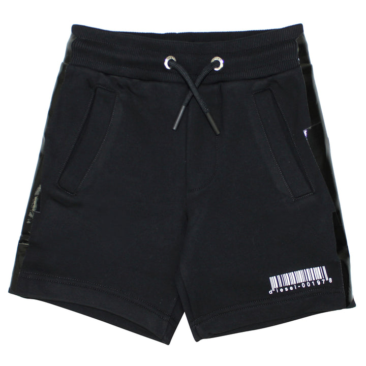 ViaMonte Shop | Diesel Kid bambino shorts pframesh nero in cotone
