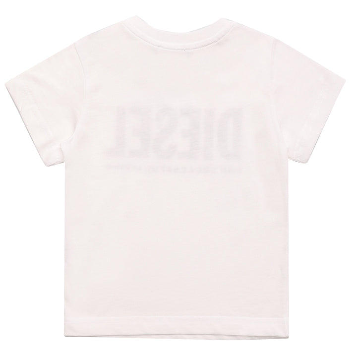 ViaMonte Shop | Diesel Kid t-shirt baby boy tjustlogob bianca in jersey di cotone