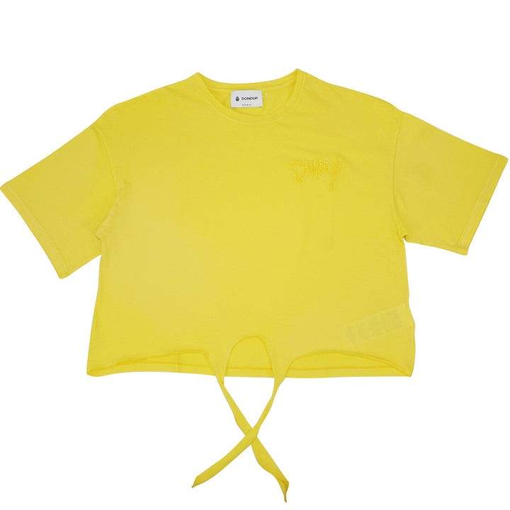 ViaMonte Shop | Dondup bambina t-shirt gialla in jersey di cotone
