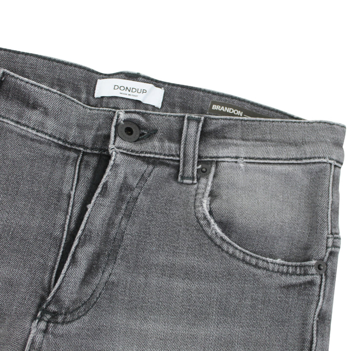 ViaMonte Shop | Dondup bambino bermuda jeans Brandon grigio in cotone