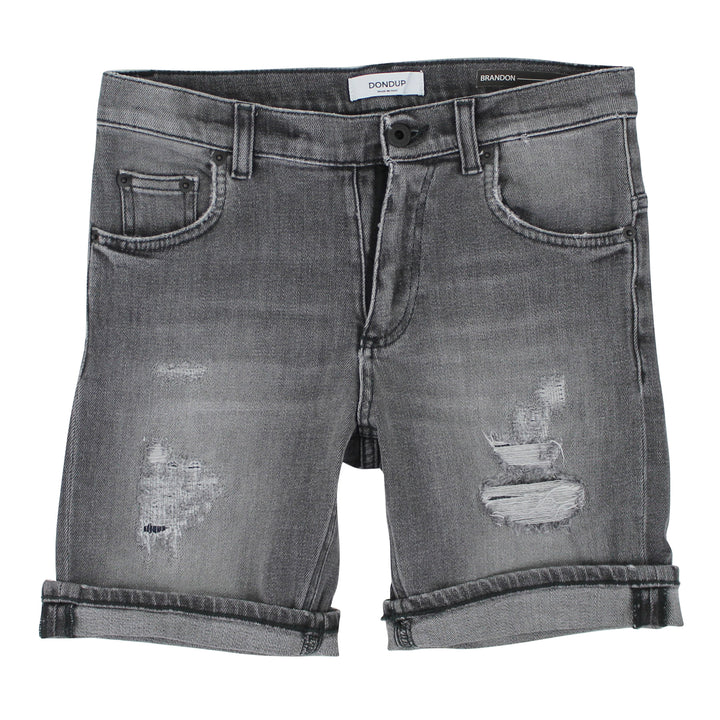 ViaMonte Shop | Dondup teen bermuda jeans Brandon grigio in cotone