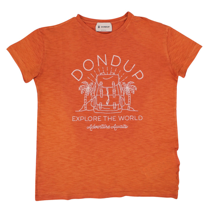 ViaMonte Shop | Dondup bambino t-shirt arancio in jersey di cotone