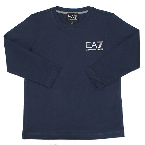 ViaMonte Shop | EA7 Emporio Armani t-shirt teen blu in cotone
