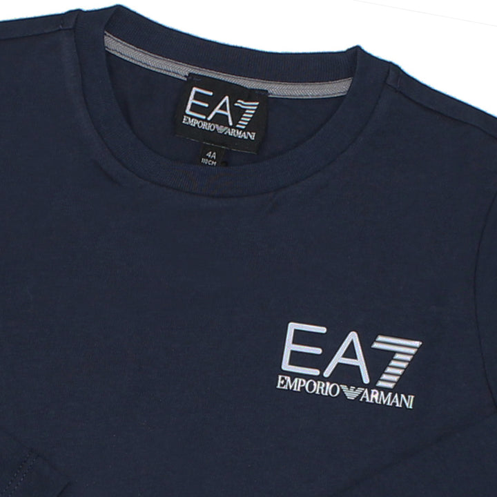ViaMonte Shop | EA7 Emporio Armani t-shirt teen blu in cotone