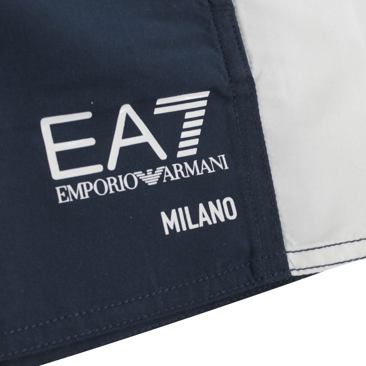 ViaMonte Shop | EA7 Emporio Armani short mare bambino color block in tessuto tecnico