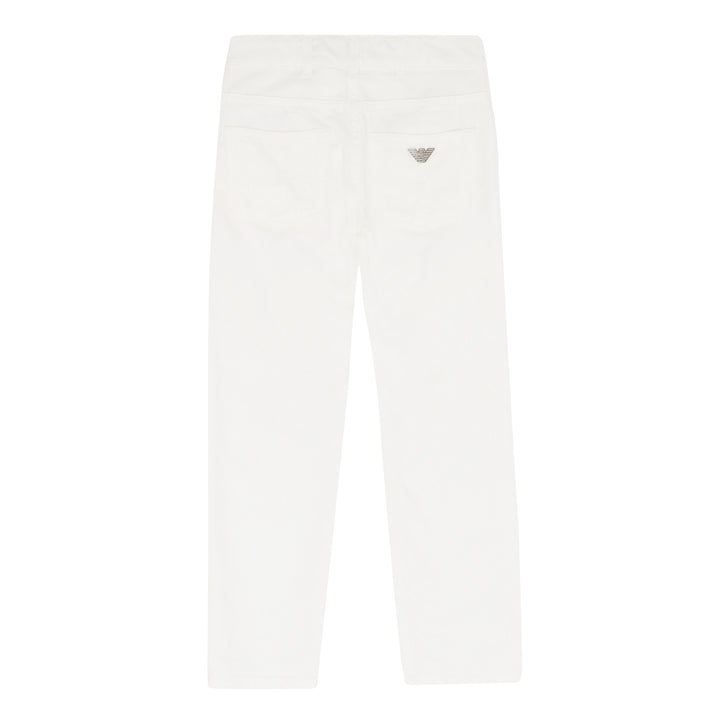 ViaMonte Shop | Emporio Armani pantalone teen bianco in misto cotone