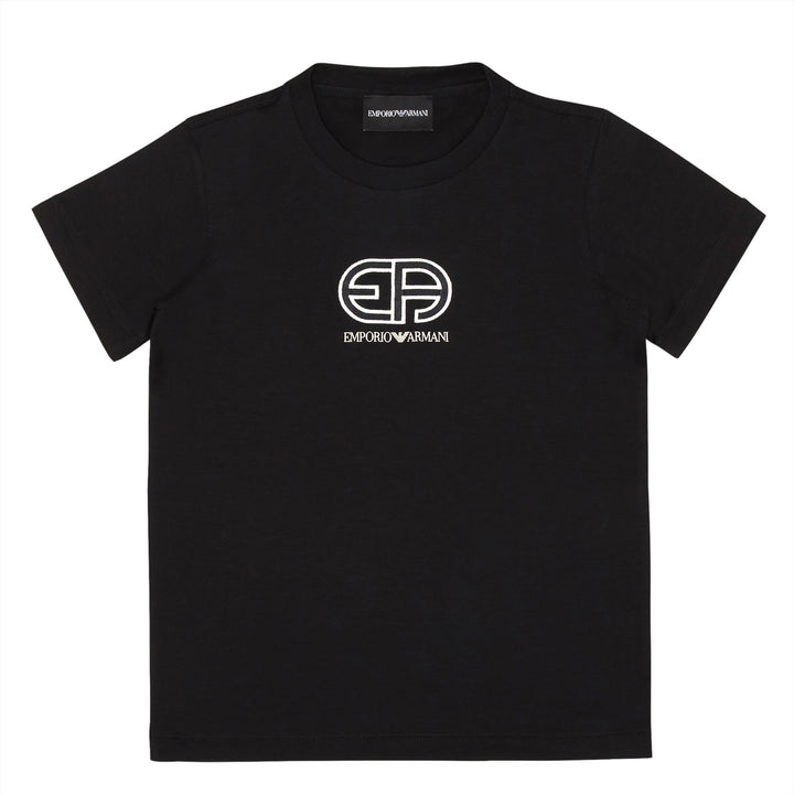 ViaMonte Shop | Emporio Armani t-shirt teen nera in misto cotone