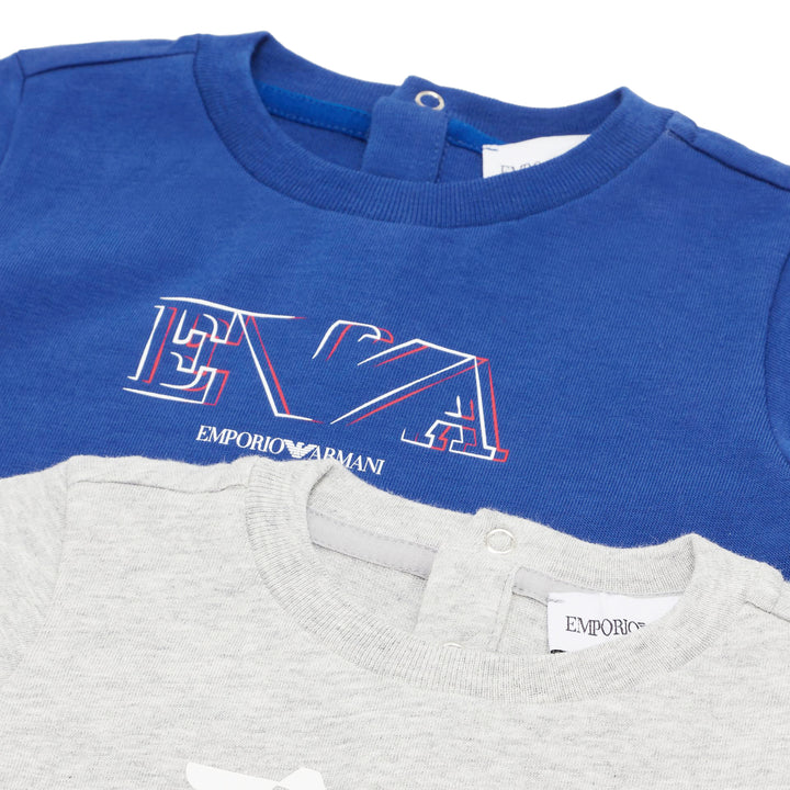ViaMonte Shop | Emporio Armani set due t-shirt baby boy in cotone con logo