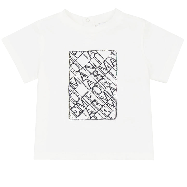 ViaMonte Shop | Emporio Armani t-shirt baby boy bianca in cotone