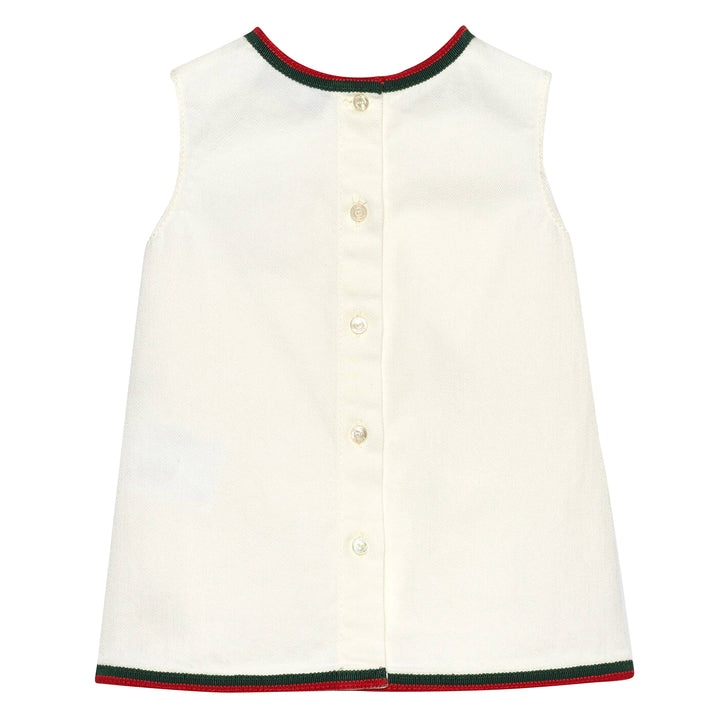 ViaMonte Shop | Gucci abito bambina bianco in cotone stretch