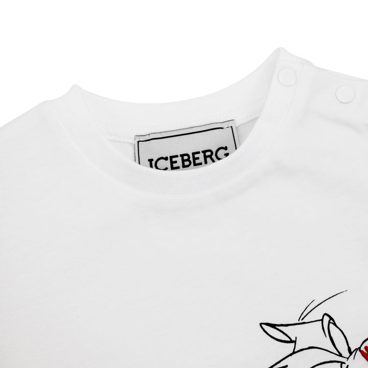ViaMonte Shop | Ice Iceberg baby boy t-shirt bianca in jersey di cotone