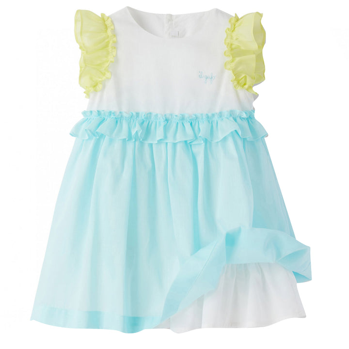 ViaMonte Shop | Il Gufo abito baby girl color block in puro cotone