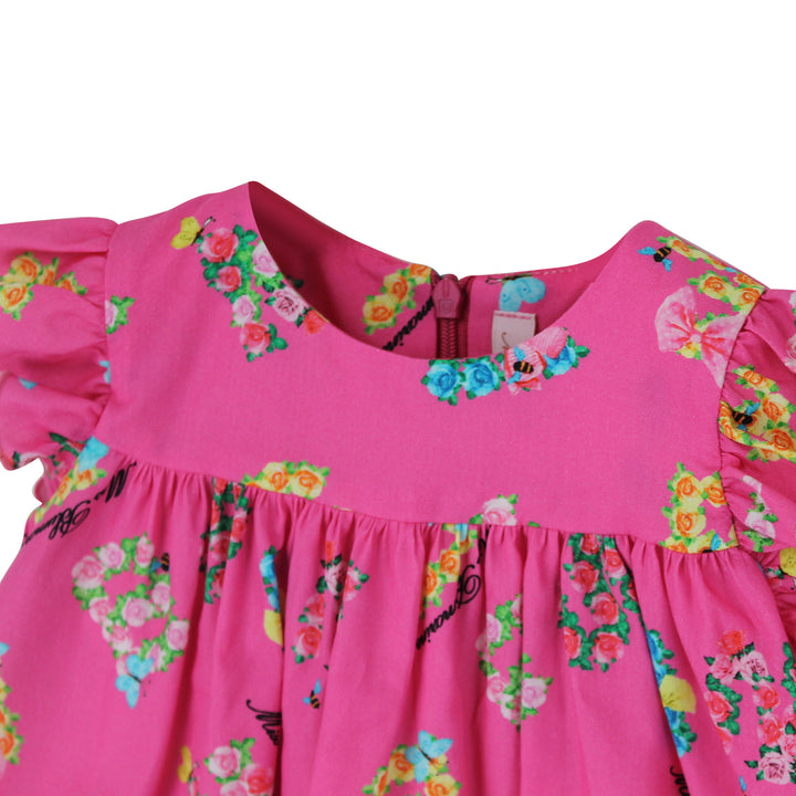 ViaMonte Shop | Miss Blumarine abito baby girl in cotone stampa fiori