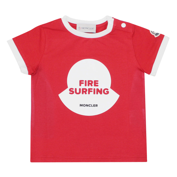 ViaMonte Shop | Moncler Enfant completo baby boy rosso in jersey di cotone
