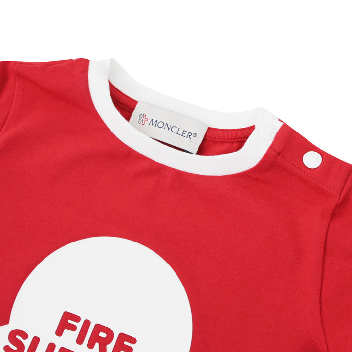 ViaMonte Shop | Moncler Enfant completo baby boy rosso in jersey di cotone