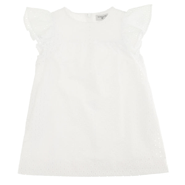 ViaMonte Shop | Monnalisa bambina abito bianco in Sangallo
