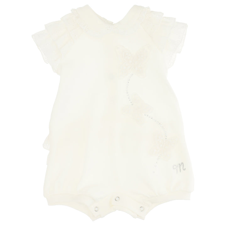 ViaMonte Shop | Monnalisa pagliaccetto baby girl panna in cotone