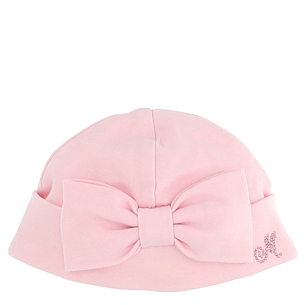 ViaMonte Shop | Monnalisa cappello baby girl rosa in cotone interlock