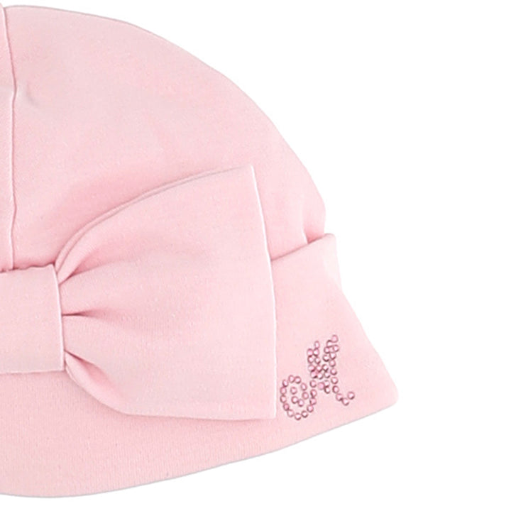 ViaMonte Shop | Monnalisa cappello baby girl rosa in cotone interlock