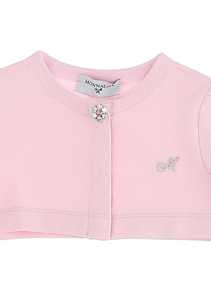 ViaMonte Shop | Monnalisa cardigan baby girl rosa in viscosa