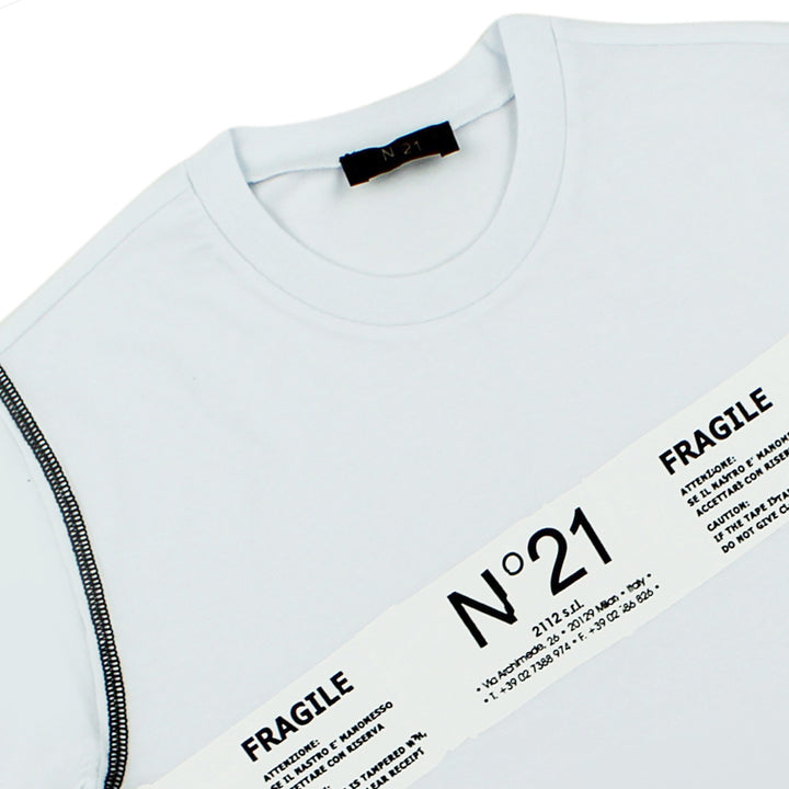 ViaMonte Shop | N°21 t-shirt bambino bianca in jersey di cotone